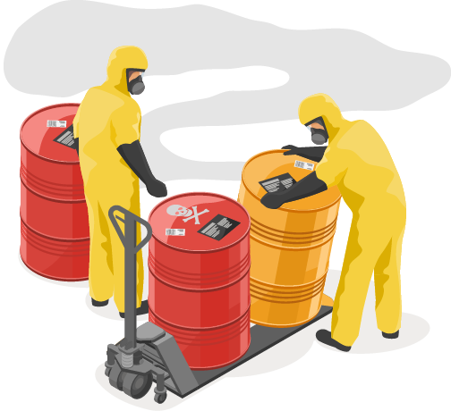 Illustration of hydrogen sulphide safety training